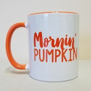 Mornin'‎ pumpkin coffee mug, morning pumpkin fall gift for wife spouse
